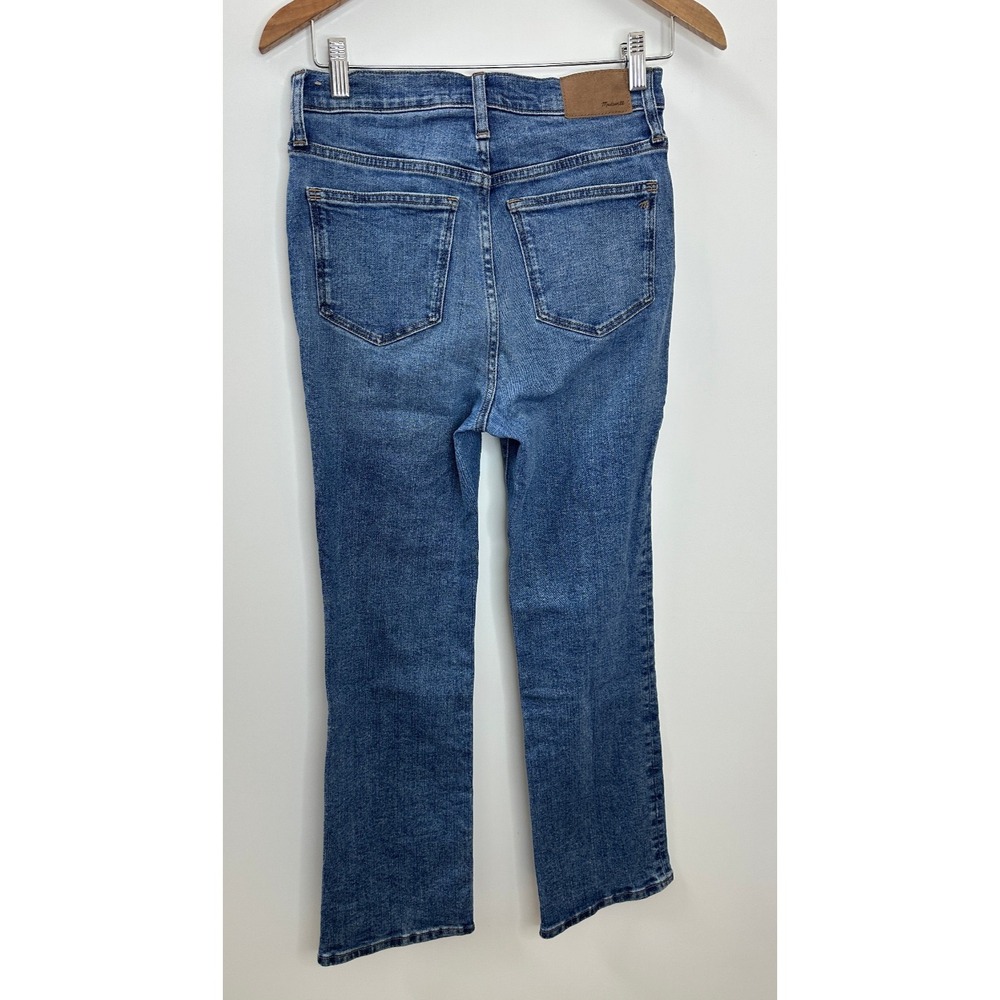Madewell Cali Demi Boot Jeans Glenside Wash Blue Denim Size 26 Cropped Cotton - Picture 9 of 12